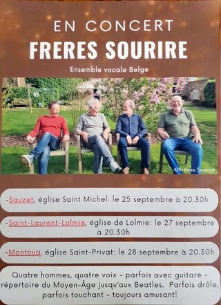 Concert à l'église de Sauzet: les Frères Sourire