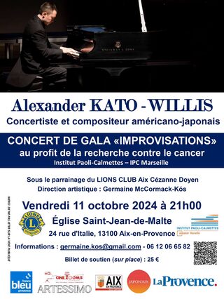 Concert de gala du concertiste Alexander KATO -WILLIS au profit de la recherche 