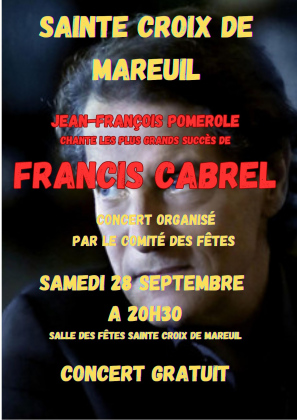 Concert "Les plus grands succès de Francis Cabrel"