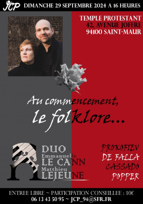 Concert Duo Piano et Violoncelle