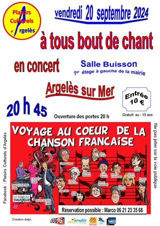 SOIRÉE CONCERT DE CHANSONS