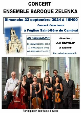 Concert ensemble baroque zelenka 🎻 - à l'église saint-géry de Cambrai