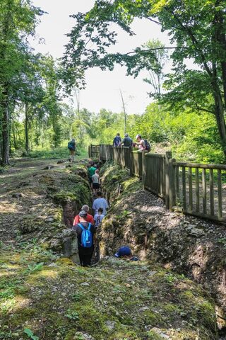 Visite guidée de tranchées de la Première Guerre mondiale