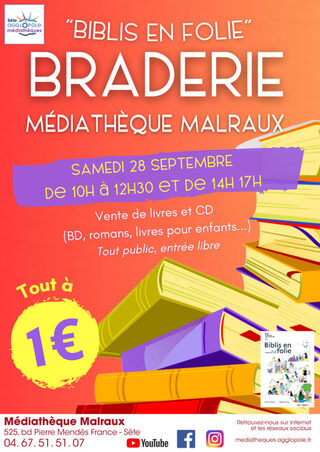 Braderie de la médiathèque Malraux (Sète)