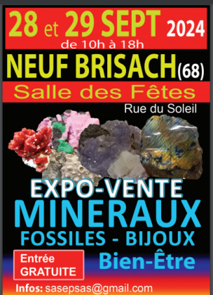 Expo vente minéraux ,fossiles ,et bijoux et bien être