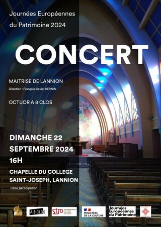 Concert de la Maîtrise de Lannion et de L'octuor A 8 Clos