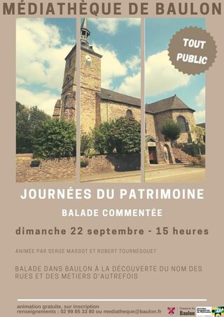 Balade patrimoine commentée dans Baulon