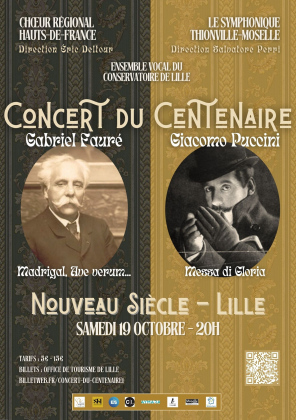 Concert du Centenaire - Gabriel Fauré et Giacomo Puccini