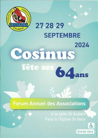 Cosinus fête ses 64 ans Forum annuel des Associations - Cambrai 👩‍💻