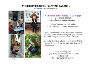 Atelier d'écriture "Si j'étais cabane"