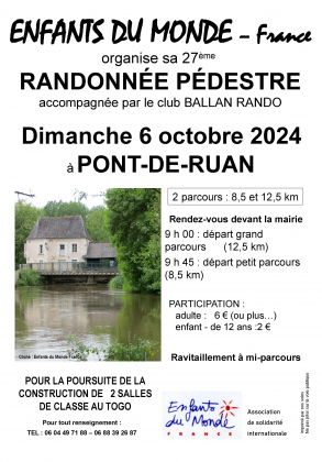 Randonnée au profit de l'association Enfants du Mondre France