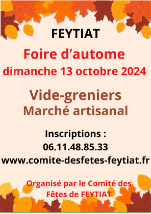 Vide-greniers de la foire d'automne