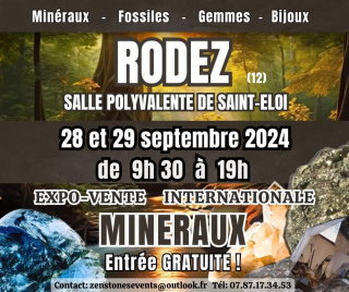 Exposition ventes minéraux