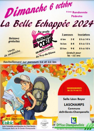 Randonnée pédestre des Restos du Coeur 63 "La belle échappée 2024"