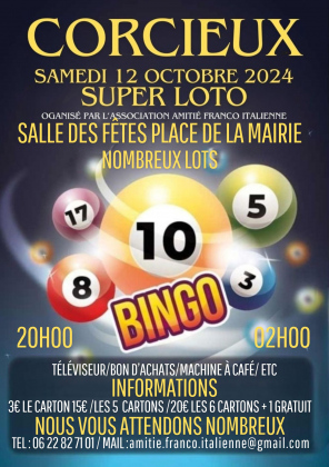 Loto de l'association amitié franco italienne