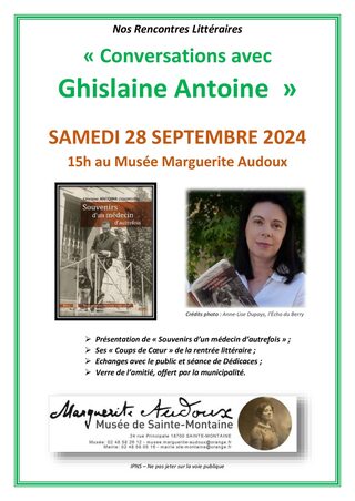 Rencontre Littéraire : conversation avec Ghislaine Antoine