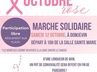 MARCHE SOLIDAIRE OCTOBRE ROSE