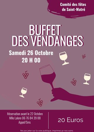 Buffet des vendanges à Saint-Matré