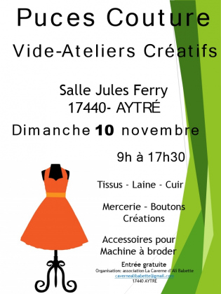 Puces couture et loisirs créatifs - vide ateliers