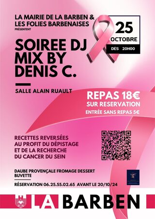 Soirée DJ mix by Denis C. au profit de la recherche du cancer du sein