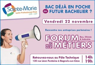 FORUM DES MÉTIERS - découvrez nos formations et rencontrez nos entreprises parte