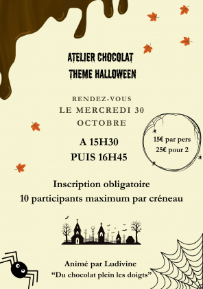 Atelier chocolat - Thème Halloween