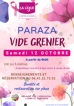 Vide grenier Octobre Rose