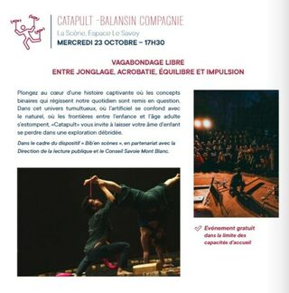 SPECTACLE CATAPULT organisé par la Mairie de Bourg saint Maurice