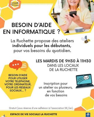 ATELIERS INFORMATIQUES organisés par la ruchette