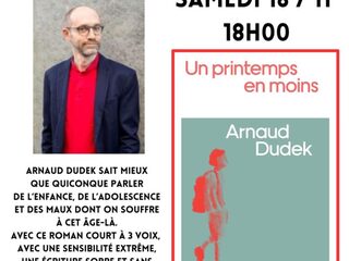 APÉRO-RENCONTRE-DÉDICACE AVEC ARNAUD DUDEK