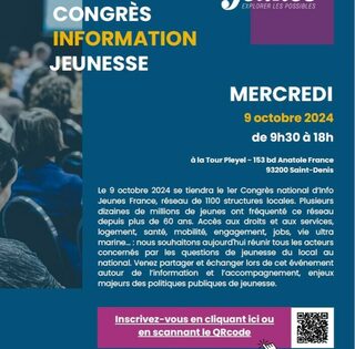 L'Association Info Jeunes France organise un congrès information jeunesse le 9 o