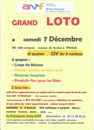 Grand LOTO de Noel