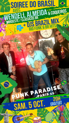 Soirée Do Brasil à Paris 11 - Live Nordeste/Samba/Classicos Br & Clubbing Brazil