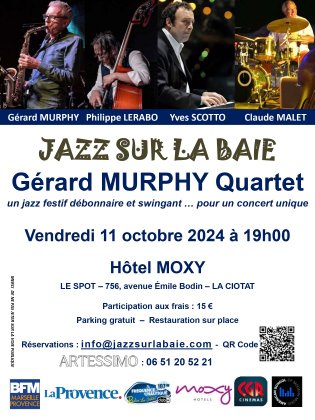 JAZZ SUR LA BAIE avec Gérard MURPHY Quartet