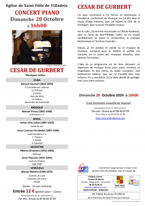 Concert piano César de Gurbert