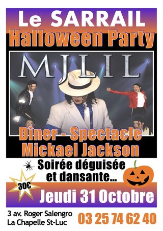 Soirée Halloween avec le sosie de Michael JACKSON « Lilian CARLES »