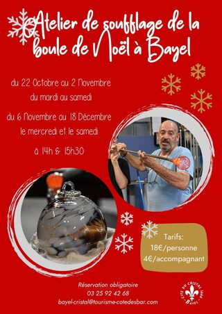 Atelier de soufflage de la boule de Noël