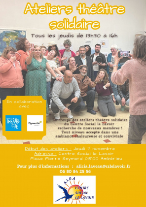 Atelier théâtre solidaire - Saison 2024/2025