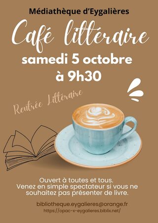 Café littéraire à la Médiathèque Charles Galtier