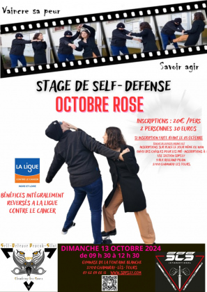 Stage de Self-défense Octobre rose ouvert à tous