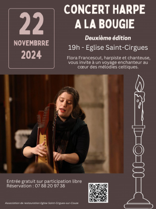 Concert harpe à la bougie