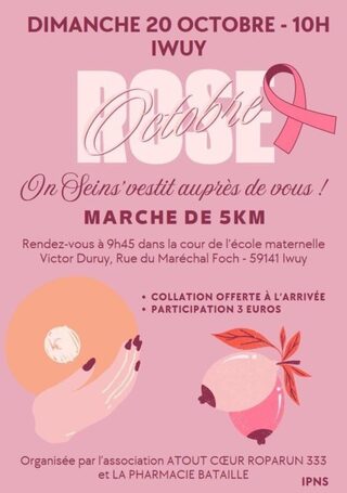 Marche Octobre Rose 5 km - Iwuy 🎀🎗️