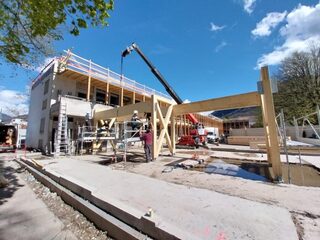 Visite de chantier : l'école du Val des Roses