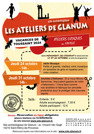 Les Ateliers de Glanum - Vacances de Toussaint