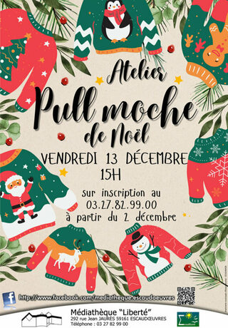 Atelier pull moche de Noël - Escaudoeuvres 🎅